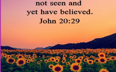 Sermon April 15, 2018 ” “Blessed are those who don’t see but yet believe”.